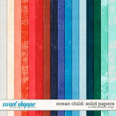 Ocean child: solid papers by Little Butterfly Wings