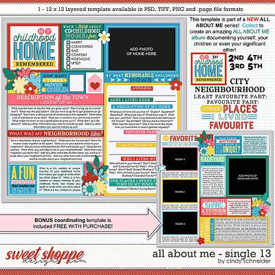 Cindy's Layered Templates - All About Me: Single 13 by Cindy Schneider