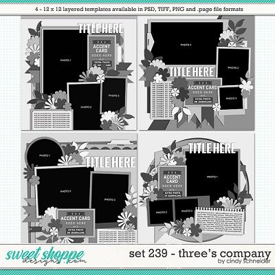 Cindy's Layered Templates - Set 239: Three's Company by Cindy Schneider