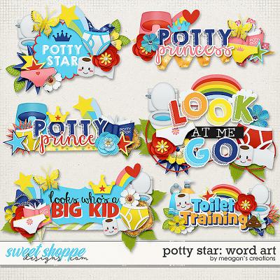Potty Star Word Art by Meagan's Creations