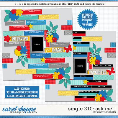 Cindy's Layered Templates - Single 210: Ask Me 1 by Cindy Schneider