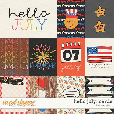 Hello July: cards by Amanda Yi