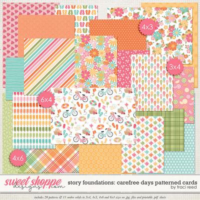 Story Foundations: Carefree Days Patterned Cards by Traci Reed
