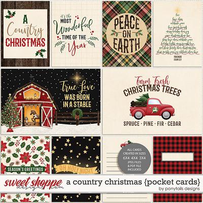 A Country Christmas Pocket Cards by Ponytails