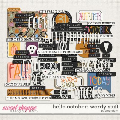 Hello October: wordy stuff by Amanda Yi