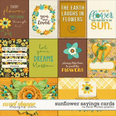 Sunflower Sayings Cards by Clever Monkey Graphics