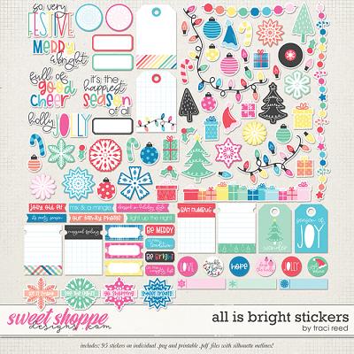 All Is Bright Stickers by Traci Reed