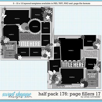 Cindy's Layered Templates - Half Pack 176: Page Fillers 17 by Cindy Schneider