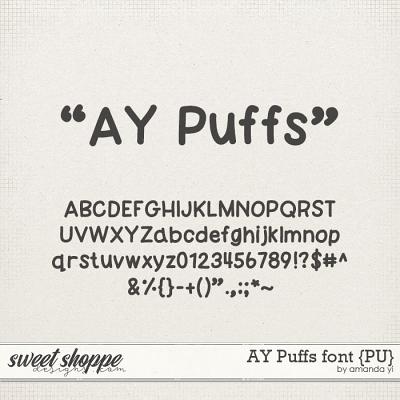 AY Puffs font {PU} by Amanda Yi