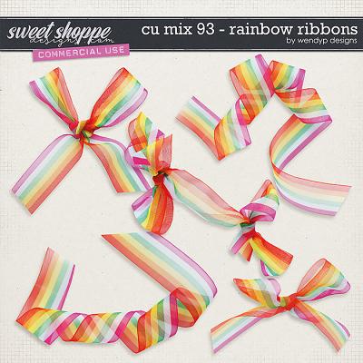 CU Mix 93 - Rainbow ribbons by WendyP Designs