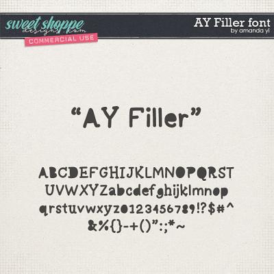 CU AY Filler font by Amanda Yi