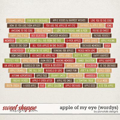Apple of My Eye Wordys by Ponytails