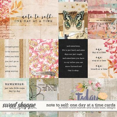 Note to Self: One Day at a Time Cards by Kristin Cronin-Barrow and Studio Basic Designs