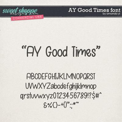 CU AY Good Times font by Amanda Yi