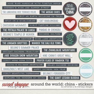 Around the world: China - Stickers by Amanda Yi & WendyP Designs