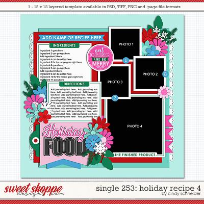 Cindy's Layered Templates - Single 253: Holiday Recipe 4 by Cindy Schneider