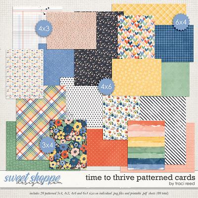 Time to Thrive Patterned Cards by Traci Reed