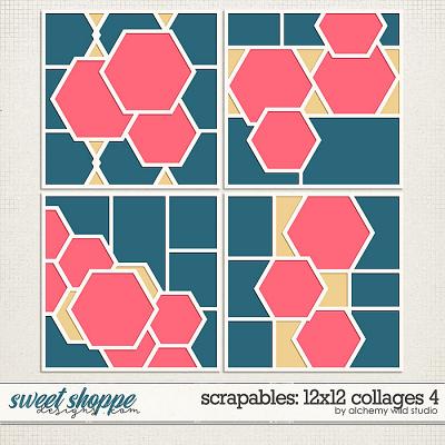Scrapables: 12x12 Collages 4 Layered Templates by Alchemy Wild Studio