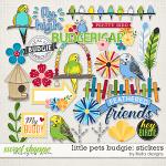 Little Pets Budgie Stickers by lliella designs
