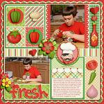 Digital scrapbooking layout by Kay using Buon Appetito kit by lliella designs