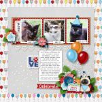 Layout by Kim using Birthday Kitty by lliella designs