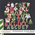 Christmastime Doodle Alphas by lliella designs