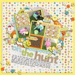 Digital scrapbooking layout by Lizzy using Hoppin' Easter Kit by lliella designs