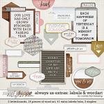 Always Us Extras Labels and Word art Preview by Connection Keeping