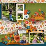 Brushes and Stamps for October by Connection Keeping layout AllyAnne