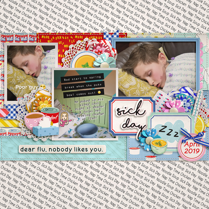 ForeverJoy Designs | Digital Scrapbooking | SICK DAY ForeverJoy Designs | Digital Scrapbooking | SICK DAY