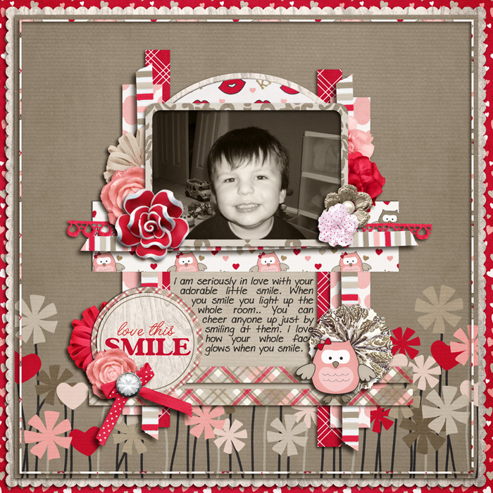 Digital scrapbooking layout by Hailey using Owl For Love Kit by lliella designs