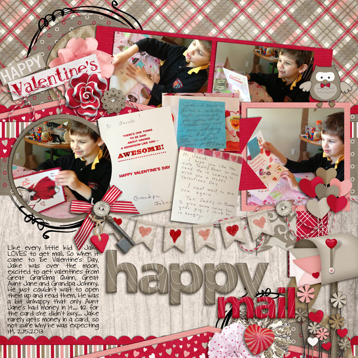 Digital scrapbooking layout by Rebecca using Owl For Love Kit by lliella designs