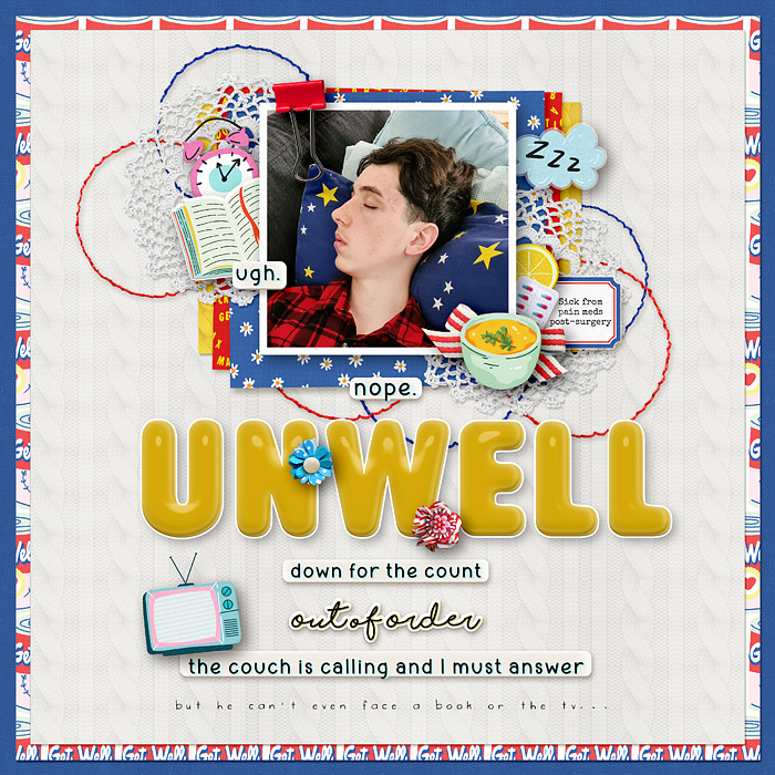 ForeverJoy Designs | Digital Scrapbooking | SICK DAY ForeverJoy Designs | Digital Scrapbooking | SICK DAY