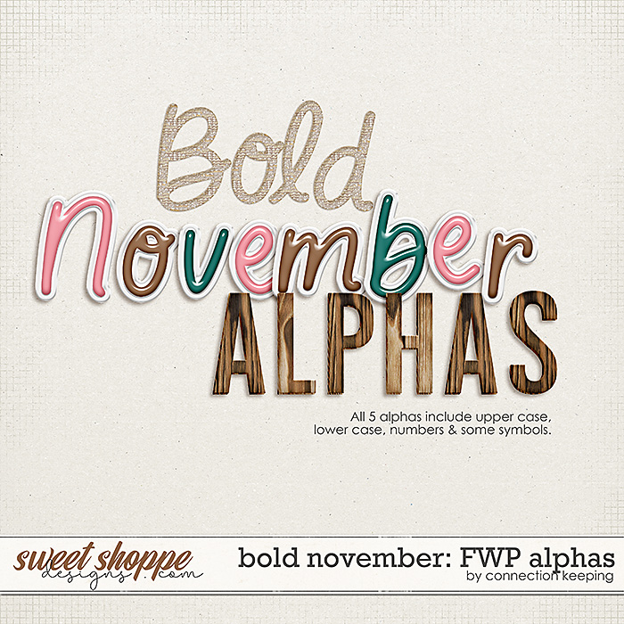Bold November FWP Alphas Preview by Connection Keeping Bold November FWP Alphas Preview by Connection Keeping