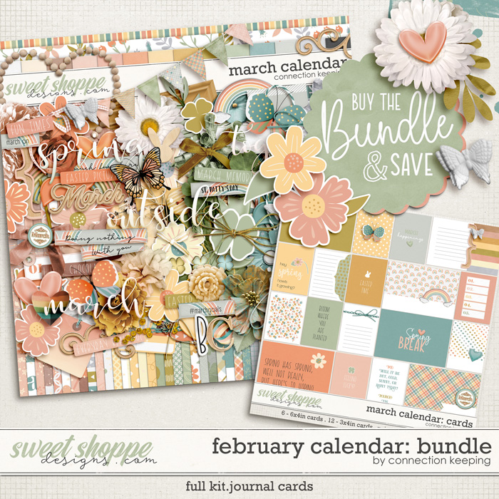 Digital Scrapbook Bundle | March Calendar Bundle by
