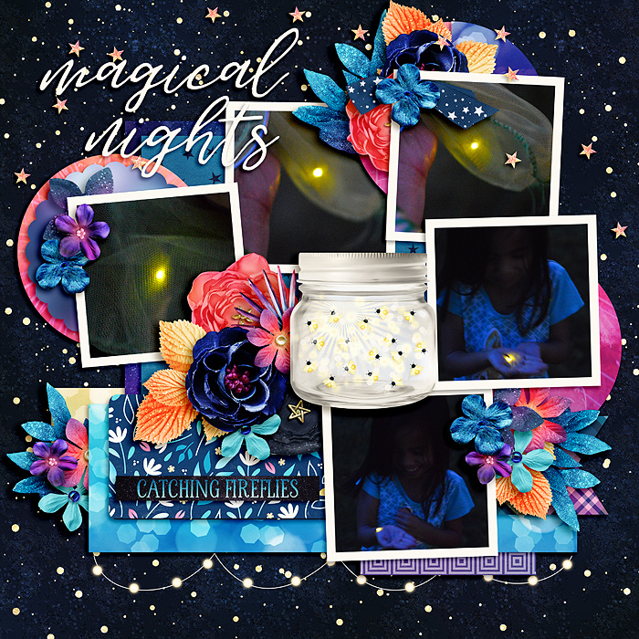 Digital Scrapbook Template - March Recap