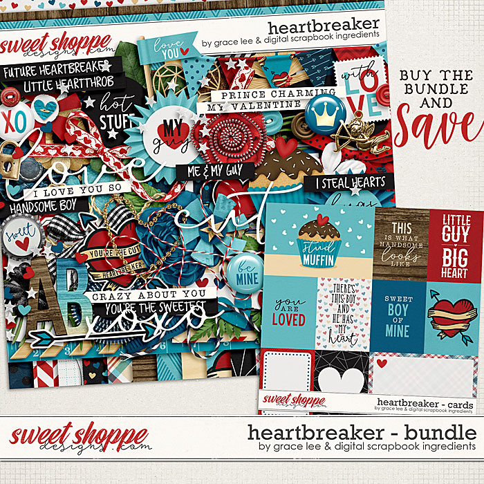 Heartbreaker: Bundle by Digital Scrapbook Ingredients and Grace Lee