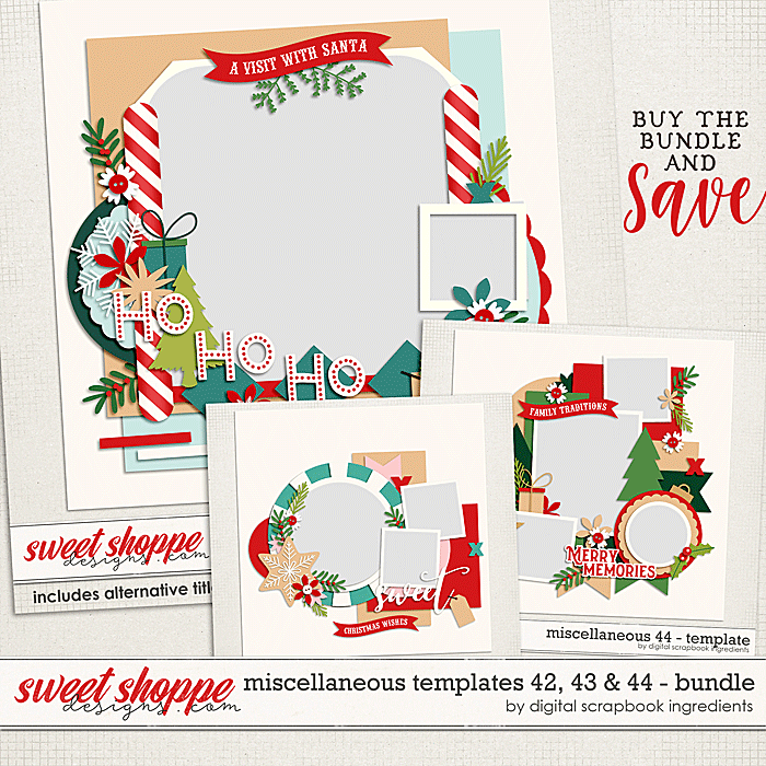 Miscellaneous 42, 43 & 44 Template Bundle by Digital Scrapbook Ingredients