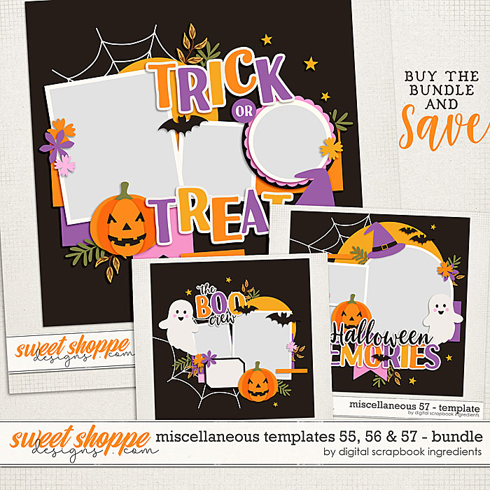 Miscellaneous 55, 56 & 57 Template Bundle by Digital Scrapbook Ingredients