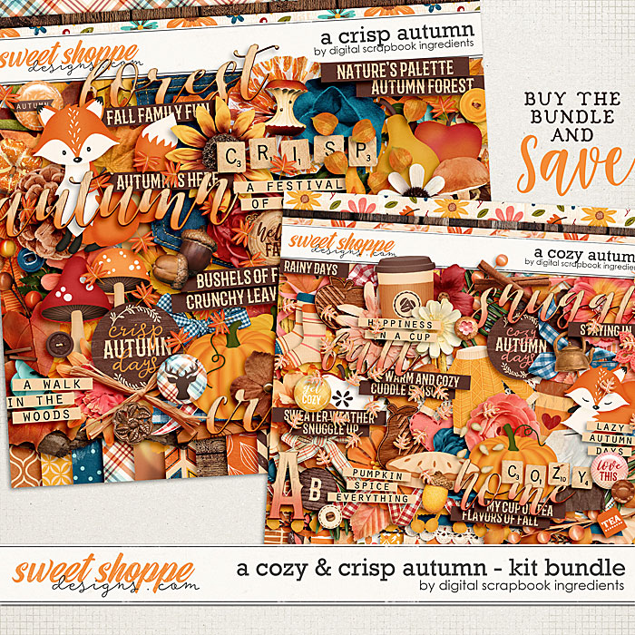 A Cozy and Crisp Autumn Kit Bundle by Digital Scrapbook Ingredients
