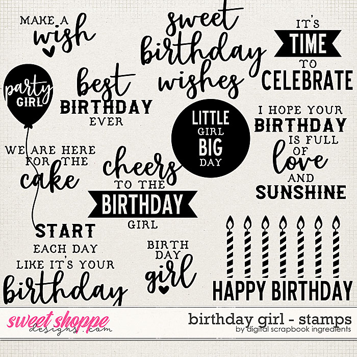Birthday Girl | Stamps by Digital Scrapbook Ingredients