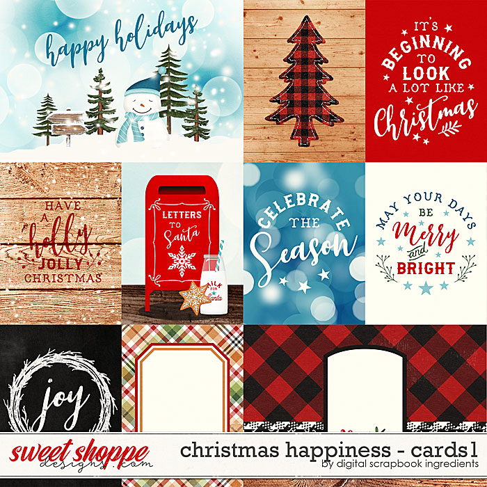 Christmas Happiness | Cards1 by Digital Scrapbook Ingredients