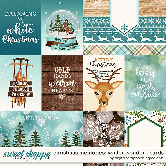 Christmas Memories: Winter Wonder | Cards by Digital Scrapbook Ingredients