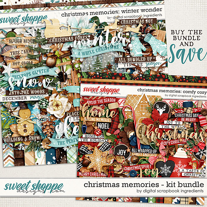 Christmas Memories Kit Bundle by Digital Scrapbook Ingredients