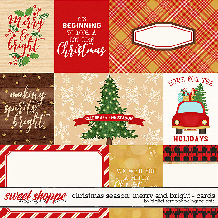 Christmas Season: Merry and Bright | Cards by Digital Scrapbook Ingredients Christmas Season: Merry and Bright | Cards by Digital Scrapbook Ingredients