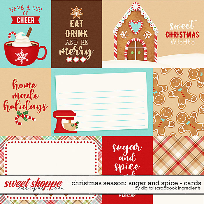 Christmas Season: Sugar and Spice | Cards by Digital Scrapbook Ingredients Christmas Season: Sugar and Spice | Cards by Digital Scrapbook Ingredients