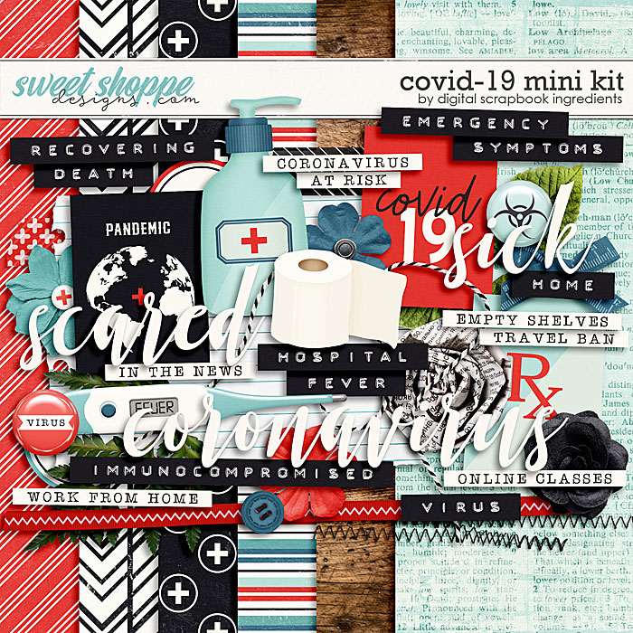Covid-19 Mini Kit + Freebie by Digital Scrapbook Ingredients
