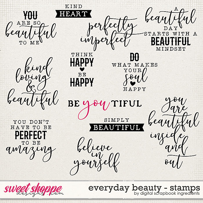 Everyday Beauty | Stamps by Digital Scrapbook Ingredients
