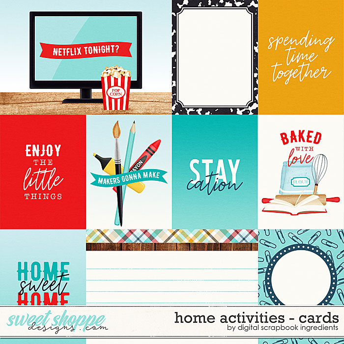 Home Activities | Cards by Digital Scrapbook Ingredients