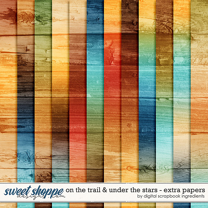 On The Trail & Under The Stars | Extra Papers by Digital Scrapbook Ingredients